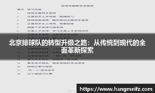 北京排球队的转型升级之路：从传统到现代的全面革新探索